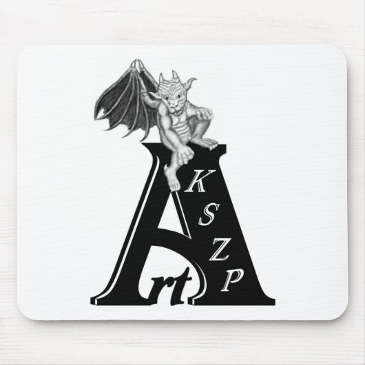 Art KSZP Logo mit Golem Gargoyle Mousepad (Vorne)