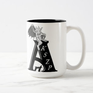 Art KSZP Logo mit Golem Gargoyle Zweifarbige Tasse