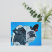 Art Kuh nosey Postkarte (Stehend Vorderseite)