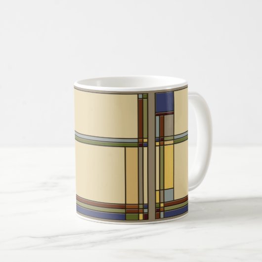 Art & Kunsthandwerk: Geometrisches Muster Kaffeetasse (VorderseiteRechts)