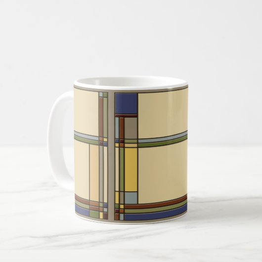 Art & Kunsthandwerk: Geometrisches Muster Kaffeetasse (Vorderseite Links)
