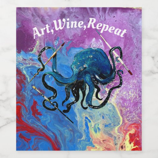 Art Label für Weinflaschen Weinetikett (Einzelnes Label)