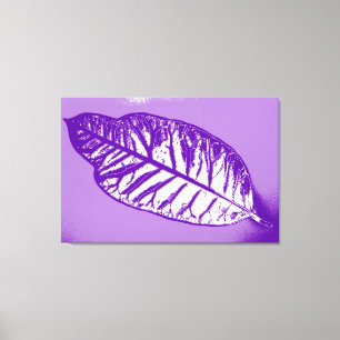 Art Leaf Lila Herbst Leinwanddruck
