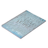 Art Leinwand blaue Textur Notizblock (Linke Seite)