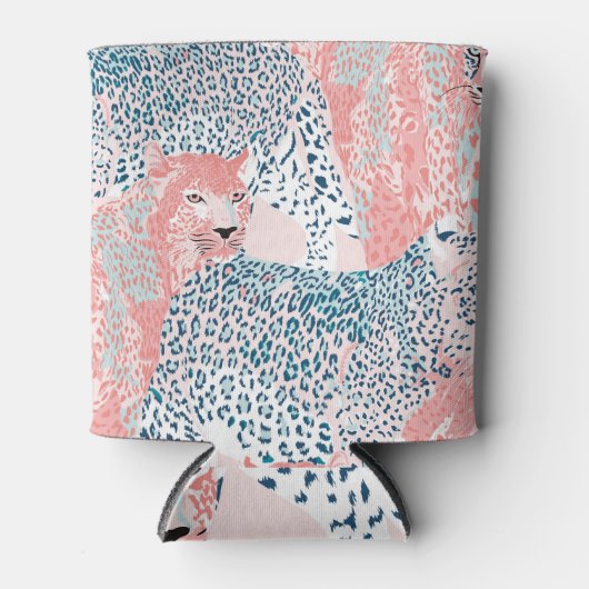 Art Leopard Abstraktes Tiermuster Dosenkühler (Vorderseite)