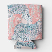 Art Leopard Abstraktes Tiermuster Dosenkühler (Rückseite)