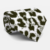 Art Leopard Fell 6 Krawatte (Gerollt)
