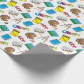 Art Liefert handgezeichnetes Design Geschenkpapier (Ecke)