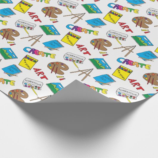 Art Liefert handgezeichnetes Design Geschenkpapier (Ecke)