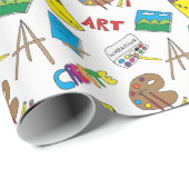 Art Liefert handgezeichnetes Design Geschenkpapier (Rolleneckpunkt)