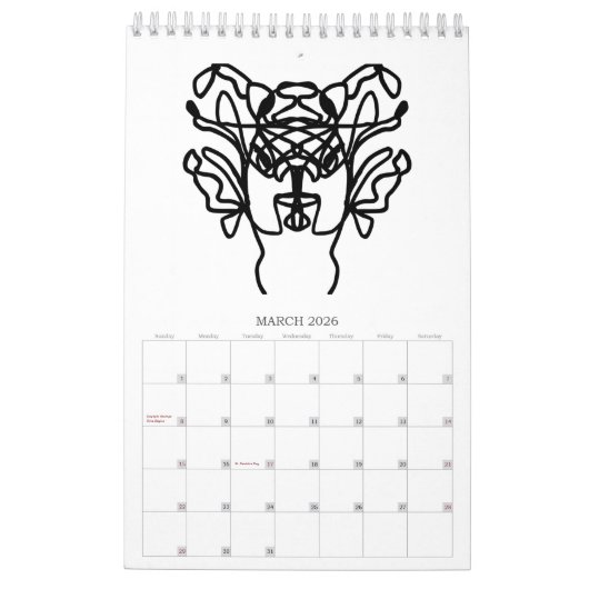 art line calendar kalender (Mär 2026)