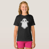 Art Looking Ghost Spirit Cartoon Design Halloween T-Shirt (Vorne ganz)