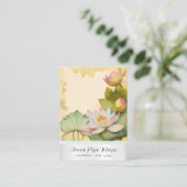 *~* Art Lotus 4 PHOTO Nature Flowers QR AP67 Visitenkarte (Stehend Vorderseite)