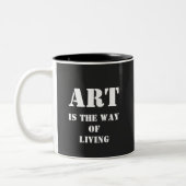 Art Lover Artist Maler Geschenk Zweifarbige Tasse (Links)