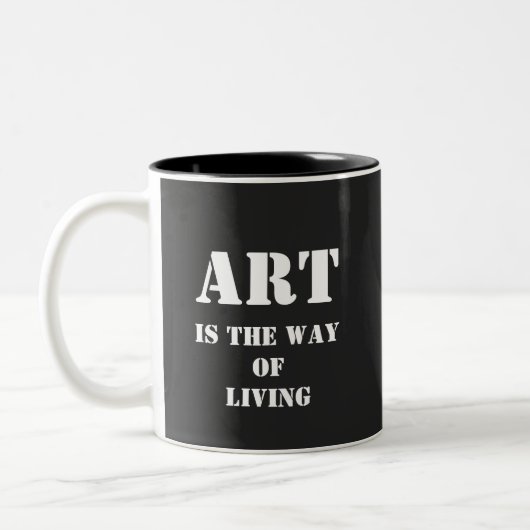 Art Lover Artist Maler Geschenk Zweifarbige Tasse (Links)