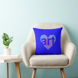Art Lover, Big Heart mit Wort Kunst, kreative Kuns Kissen