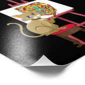 Art Lover Cat Funny Artist Art Teacher Artistic Gr Fotodruck (Ecke)