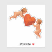 Art Lover Expressionist Cupid Valentine Sticker (Blatt)