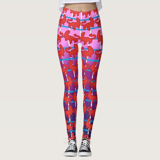 Art Lover Niedlich Tiger Leggings (Vorderseite)