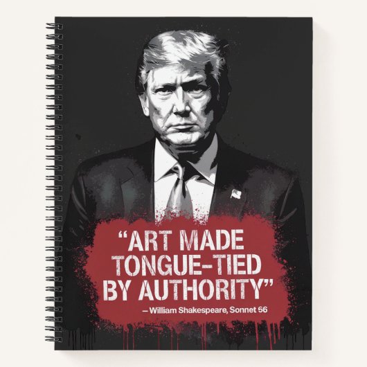 Art Made Tongue-Tied Shakespeare Quote Graffiti Notizblock (Vorderseite)