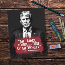 Art Made Tongue-Tied Shakespeare Quote Graffiti Notizblock