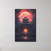 Art Malerei Yin und Yang Bridge und Tempel Leinwanddruck (Vorderseite)