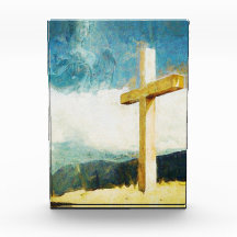 Art Malerkreuz Er ist zu Ostern Risen