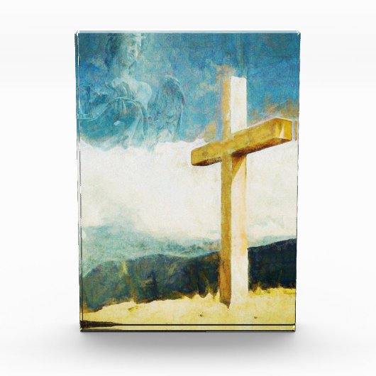 Art Malerkreuz Er ist zu Ostern Risen Fotoblock (Vorderseite)