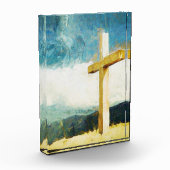 Art Malerkreuz Er ist zu Ostern Risen Fotoblock (Links)