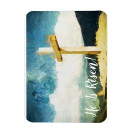 Art Malerkreuz Er ist zu Ostern Risen Magnet