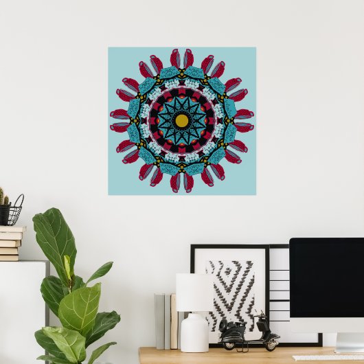Art Mandala Poster (Heimbüro)