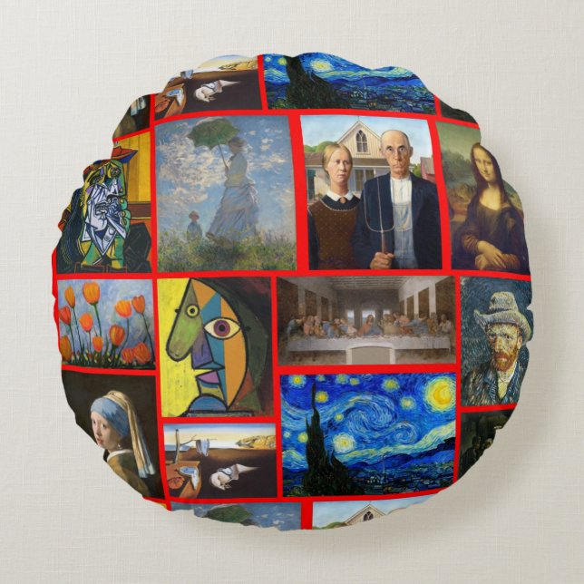 Art Masterpieces, Red Rundes Kissen (Vorderseite)