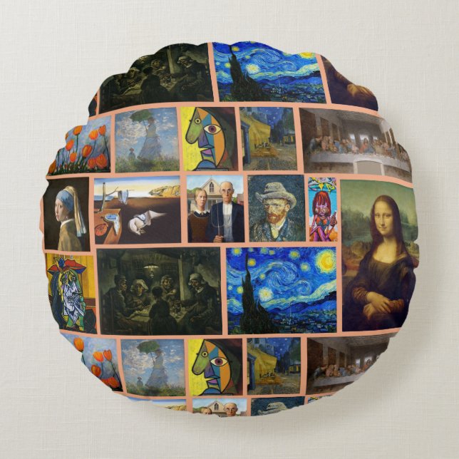Art Masterpieces, Tan Rundes Kissen (Vorderseite)