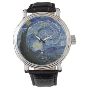 Art Meets Math, Van Gogh trifft Fibonacci Card Armbanduhr