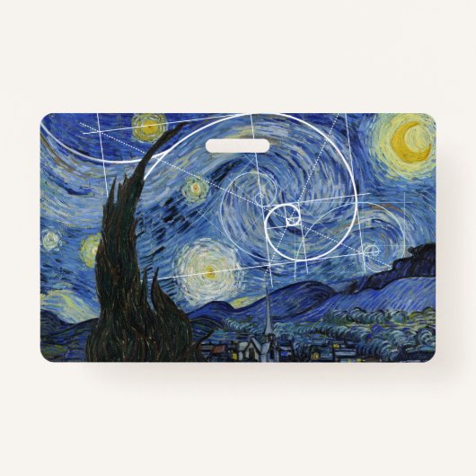 Art Meets Math, Van Gogh trifft Fibonacci Card Ausweis (Vorderseite)