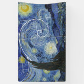 Art Meets Math, Van Gogh trifft Fibonacci Card Banner (Vertikal)