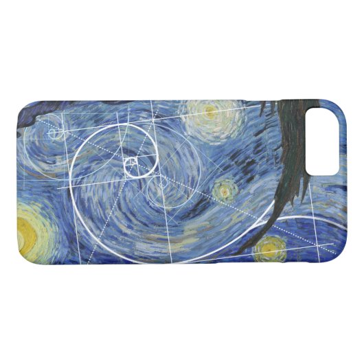 Art Meets Math, Van Gogh trifft Fibonacci Card Case-Mate iPhone Hülle (Rückseite (Horizontal))