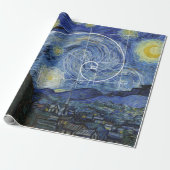  Art Meets Math, Van Gogh trifft Fibonacci Card Geschenkpapier (Ungerollt)