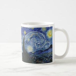 Art Meets Math, Van Gogh trifft Fibonacci Card Kaffeetasse