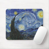Art Meets Math, Van Gogh trifft Fibonacci Card Mousepad (Mit Mouse)