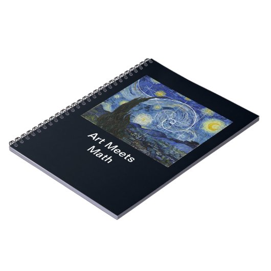 Art Meets Math, Van Gogh trifft Fibonacci Card Notizblock (Linke Seite)