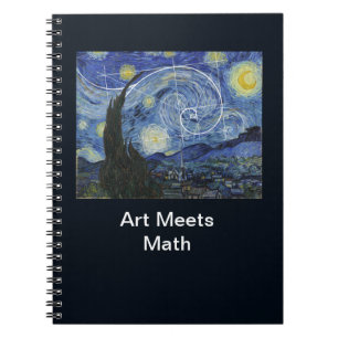 Art Meets Math, Van Gogh trifft Fibonacci Card Notizblock