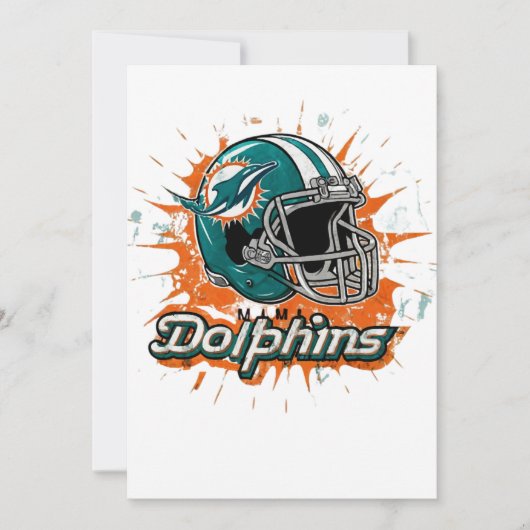 Art - Miami Dolphins Classic Dankeskarte (Vorderseite)