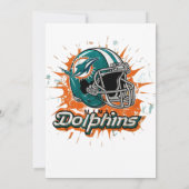 Art - Miami Dolphins Classic Dankeskarte (Rückseite)