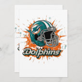 Art - Miami Dolphins Classic Dankeskarte (Vorne/Hinten)