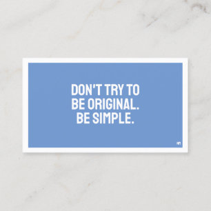 ART Minimalistisch Business Card MINI Visitenkarte