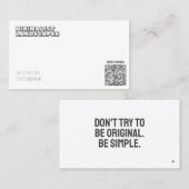 ART Minimalistische Visitenkarte (Vorne/Hinten)