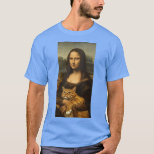 Art Mona und Katze T-Shirt