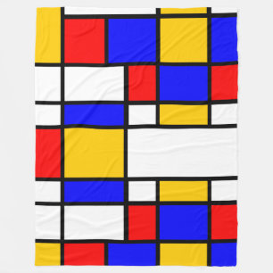 Art Mondrian Fleecedecke