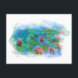 ** Art Monet Lily Pond Floral Engel AR23 Postkarte<br><div class="desc">POSTCARD - POST CARD Impressionistisches Monet Gemälde von Water Lilies / Lotus mit einem Grunge Rahmen mit Angel Cherubs, wenn Sie nah genug aussehen. Energetisch Enhanced Classic Art - Grunge Floral Classic Berühmtes Gemälde Künstlerische Einzigartige Kreative Moderne und Romantische Monet Lily Pond Floral Vintag mit Imitaten WHITE Hintergrund Abstrakt. Es...</div>